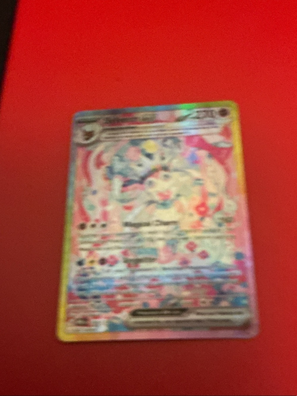 Colorful Pokémon TCG Holo Promo Card - Pink & Yellow Accents